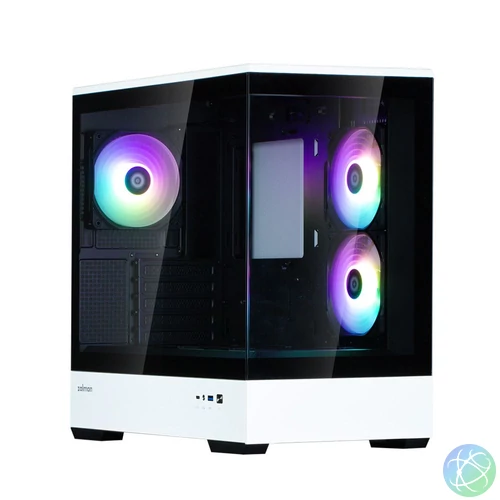 Zalman P30 BW Tempered Glass Black/White gépház