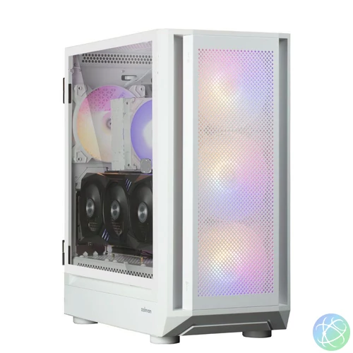 Zalman I6 Tempered Glass White gépház
