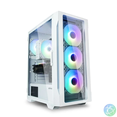 Zalman I3 Neo TG Tempered Glass White gépház