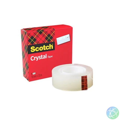 Ragasztószalag, 19 mm x 33 m, 3M SCOTCH "Crystal"