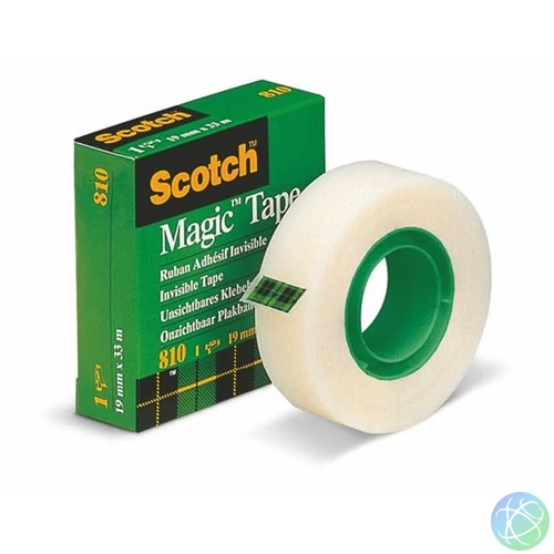 Ragasztószalag, 19 mm x 33 m, 3M SCOTCH "Magic Tape 810"
