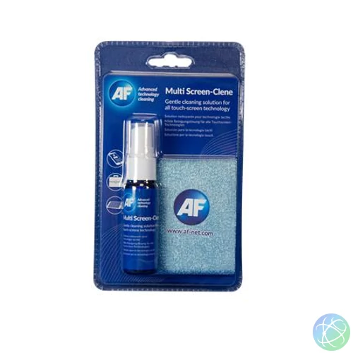 Tisztítófolyadék, érintőkijelzőhöz, mikroszálas kendővel, 25 ml, AF "Multi Screen-Clene"