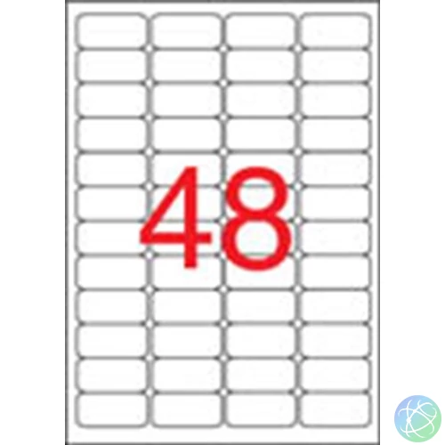 Etikett, 45,7x21,2 mm, biztonsági, kerekített sarkú, APLI, 480 etikett/csomag