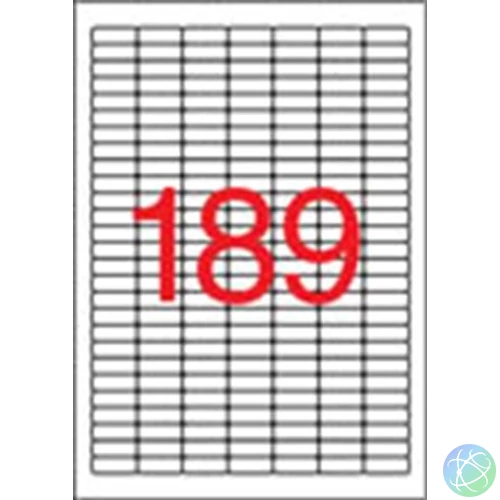 Etikett, univerzális, 25,4x10 mm, kerekített sarkú, APLI, 3780 etikett/csomag