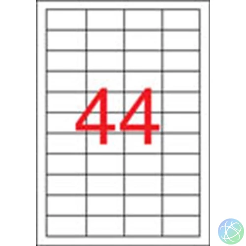 Etikett, 48,5x25,4 mm, poliészter, időjárásálló, matt, APLI, áttetsző, 880 etikett/csomag