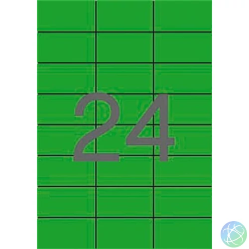 Etikett, 70x37 mm, színes, APLI, zöld, 480 etikett/csomag