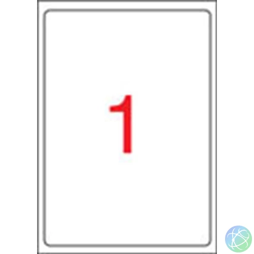 Etikett, univerzális, 199,6x289,1 mm, kerekített sarkú, APLI, 100 etikett/csomag