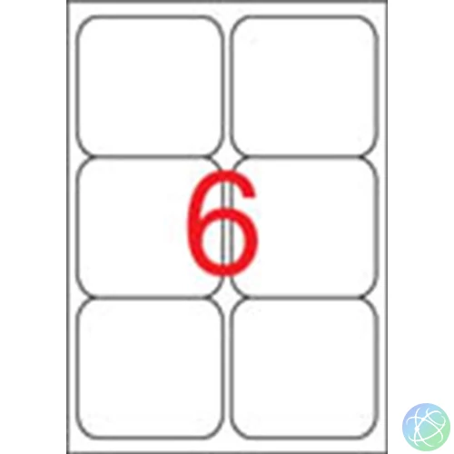 Etikett, univerzális, 99,1x93,1 mm, kerekített sarkú, APLI, 600 etikett/csomag