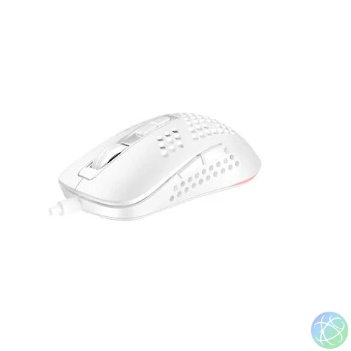 Egér, vezetékes, gaming, RGB, AVAX "LW01", fehér