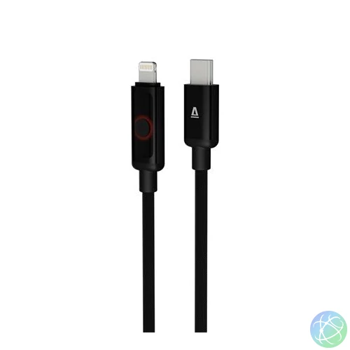 Töltőkábel, USB-C - lightning (Apple), 27W, 1 m, AVAX "CB651 Pulsey", szürke