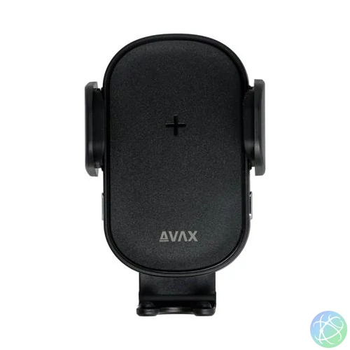 Autós töltő, vezeték nélküli, szellőzőrácsra, AVAX "WH600 Freely+", fekete