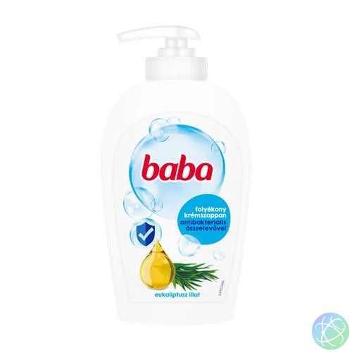 Folyékony szappan, antibakteriális összetevővel, 250 ml, BABA, eukaliptusz