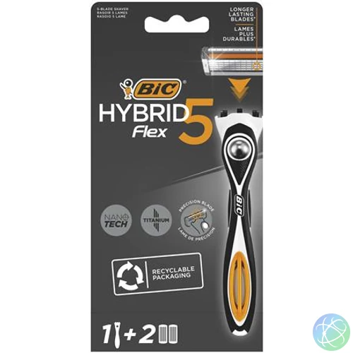 Férfi borotva BIC "HYBRID 5" + 2 betéttel