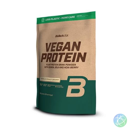 Táplálékkiegészítő, 500g, vegán, BIOTECH USA, vaníliás sütemény