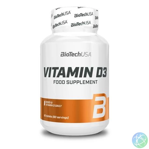 Vitamin, 60 tabletta, D3, BIOTECH USA