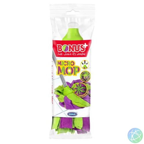 Felmosófej, mikroszálas, BONUS "MicroMOP", zöld-lila