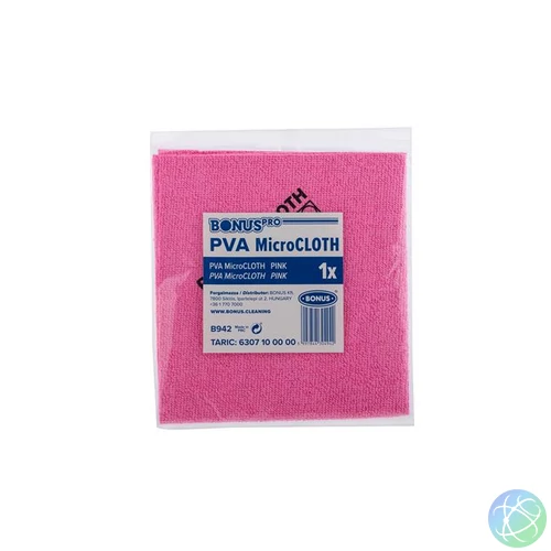 Törlőkendő, mikroszálas, univerzális, 40x34 cm, BONUS "PVA MicroCLOTH", pink