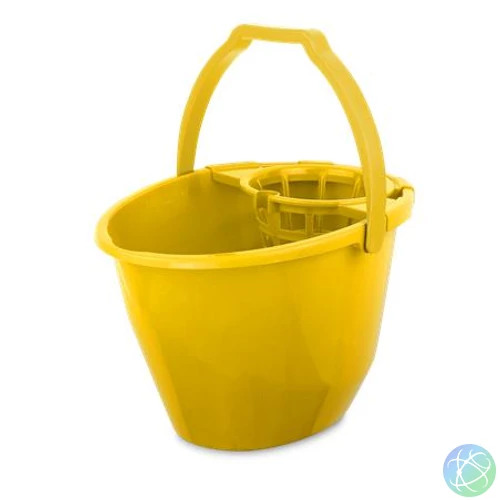 Felmosóvödör, csavarókosárral, 11 l, BONUS, sárga