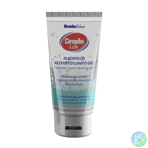 Kézfertőtlenítő gél, tubusos, 100 ml, BRADOLIFE