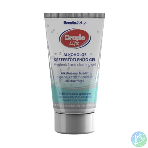 Kézfertőtlenítő gél, tubusos, 50 ml, BRADOLIFE