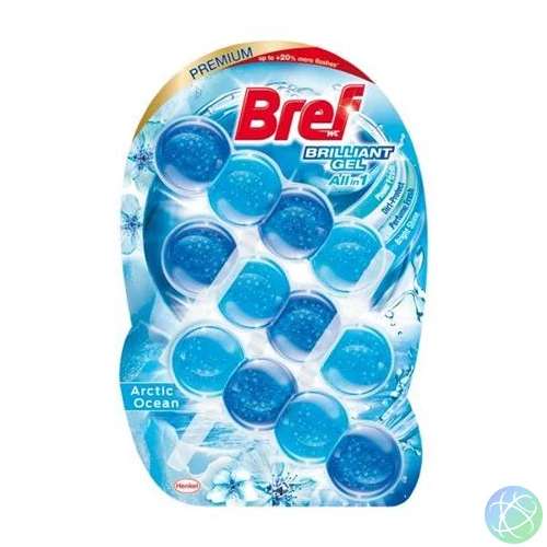 WC-tisztítógél, 3x42 g, BREF "Brilliant gél", Arctic Ocean