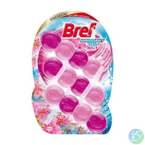 WC-tisztítógél, 3x42 g, BREF "Brilliant gél", Spring Rain