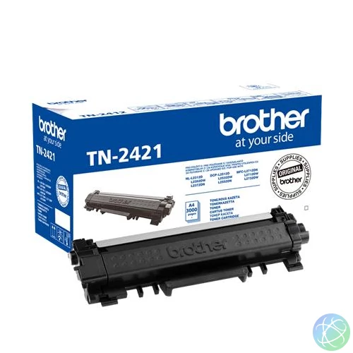 TN2421 Lézertoner MFC-L2712DN, MFCL2712DW, MFCL2732DW nyomtatókhoz, BROTHER, fekete, 3k