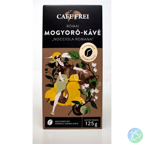 Kávé, pörkölt, szemes, 125 g, CAFE FREI "Római mogyoró"