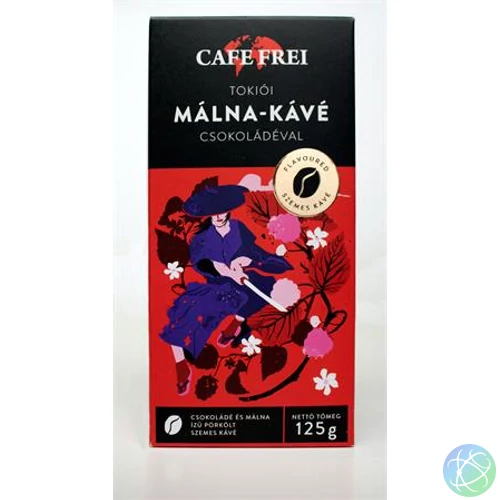 Kávé, pörkölt, szemes, 125 g, CAFE FREI "Tokiói csokoládés-málna"