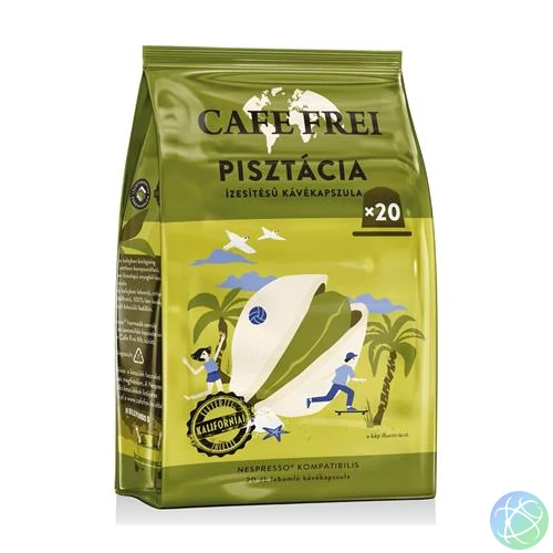 Kávékapszula, Nespresso® kompatibilis, 20 db, CAFE FREI, pisztácia
