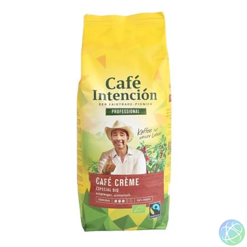 Kávé, pörkölt, szemes, 1000 g, CAFÉ INTENCIÓN "Professional Café Créme Especial BIO"