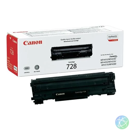 CRG-728 Lézertoner i-SENSYS MF4410, 4430, 4450 nyomtatókhoz, CANON, fekete, 2,1k