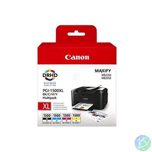 PGI-1500XLKIT Tintapatron multipack Maxify MB2350 nyomtatóhoz, CANON, b+c+m+y, 34ml+3*12ml