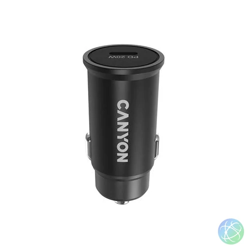 Autós töltő, 1xUSB-C, PD 20W, CANYON "C-20"