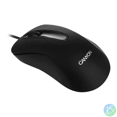 Egér, vezetékes, optikai, USB, CANYON "CM-2", fekete