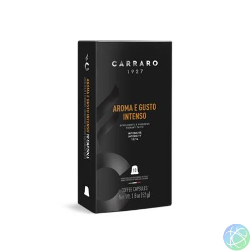 Kávékapszula, Nespresso® kompatibilis, 10 db, CARRARO "Aroma E Gusto Intenso"