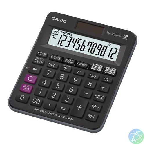 Számológép, asztali, 12 számjegy, CASIO "MJ-120D PLUS"