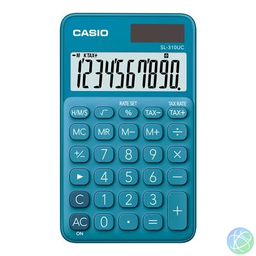 Zsebszámológép, 10 számjegy, CASIO "SL 310" kék