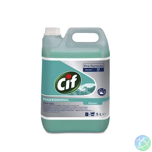 Általános tisztító- és fertőtlenítőszer, 5 l, CIF "Professional Oxy-Gel", óceán