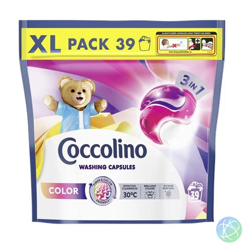 Mosókapszula, 39 db, COCCOLINO "3in1 Color"