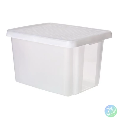 Tárolódoboz, tetővel, 26 l, áttetsző, CURVER "Essentials"