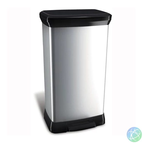 Pedálos szemetes, fémhatású, 50 l, CURVER
