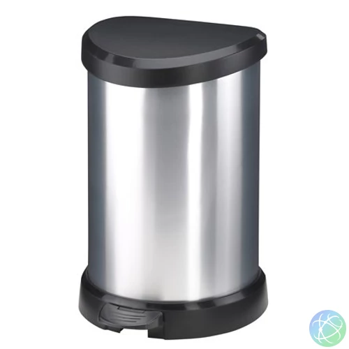 Pedálos szemetes, fémhatású, 15 l, CURVER