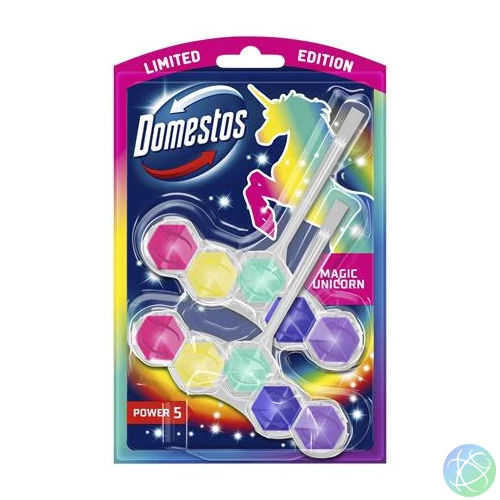 WC frissítő blokk, 2 db-os, DOMESTOS "Power 5", unikornis