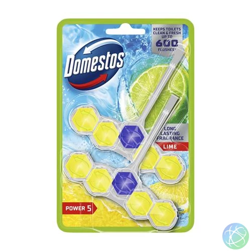 WC frissítő blokk, 2 db-os, DOMESTOS "Power 5", lime