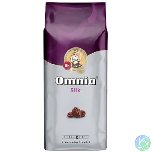 Kávé, pörkölt, szemes, védőgázas csomagolásban, 1000 g, DOUWE EGBERTS "Omnia" silk