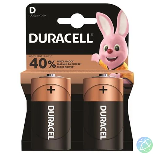 Elem, D góliát, 2 db, DURACELL "Basic"