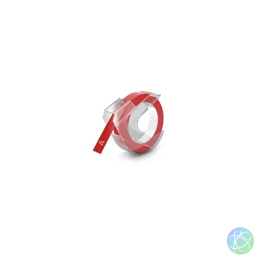 Feliratozógép szalag, 9 mm x 3 m, DYMO "3D", piros