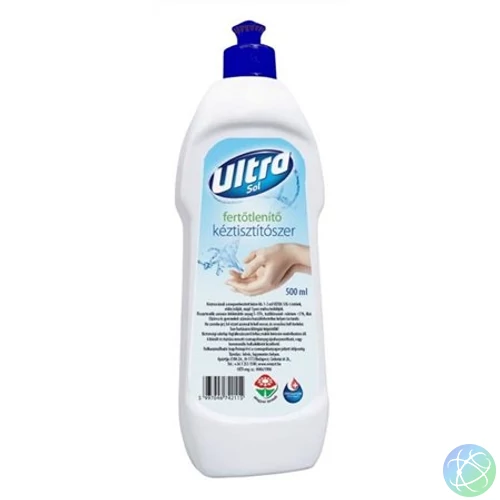 Kézfertőtlenítőszer, 0,5 l, "Ultra Sol"