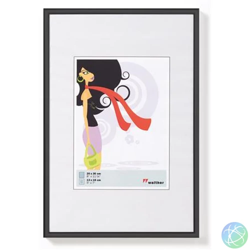 Képkeret, műanyag, 30x40 cm, "New Lifestyle" fekete